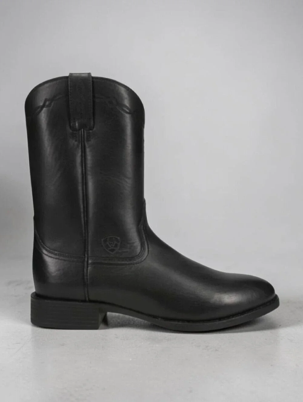 Ariat Heritage Roper Embroidered Leather Round Toe Mens Boots Size 7.5 LIKE NEW